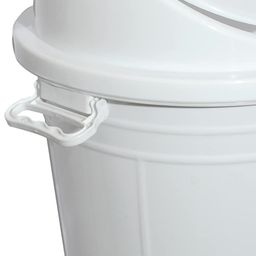 Kuber Industries White Solid Swing Lid Garbage Waste Dustbin image 4