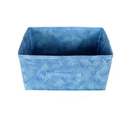 Kuber Industries Set Of 2 Blue Laheriya Printed Non-Woven Closet Organizer Box With Handle image 3