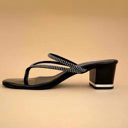 Ozuri Textured Open Toe Block Heels image 2