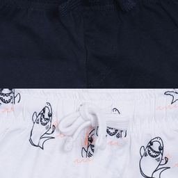 3PIN Boys Pack Of 2 Navy Blue &  White Printed Regular Fit Regular Shorts image 5