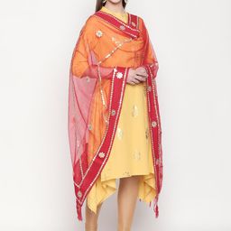 Dupatta Bazaar Red Gota Patti Embroidered Dupatta image 2