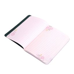Doodle Green & Pink Initial T Monogram Printed Soft Bound Notebook image 2