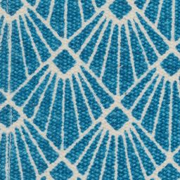 Saral Home Set Of 6 Blue & White Geometric Woven-Design Sustainable Table Placemats image 3