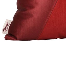 Home Maroon & Peach-Coloured Set of Single Striped Rectangle Cushion Covers image 2