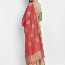 Dupatta Bazaar Red Embroidered Dupatta image 4