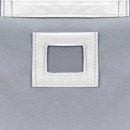 Kuber Industries Set Of 2 Grey Solid Large Foldable Cube Storage Boxes With Handle Replacement Drawer image 5