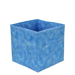 Kuber Industries Set Of 6 Blue Leheriya Printed Foldable Storage Boxes With Handle Replacement Drawer image 5