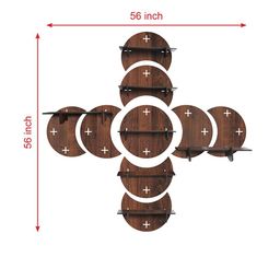 RANDOM Brown Set of 9  MDF Basic Wall Shelf image 3
