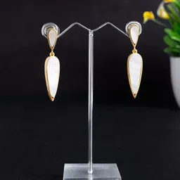 Golden Peacock Gold-Plated Geometric Drop Earrings-21