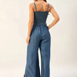 DRAPE AND DAZZLE Tencel with Lace Inserts Jumpsuit image 2
