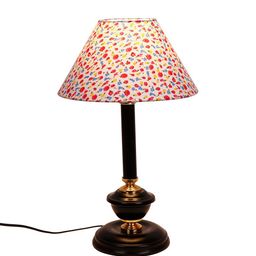 Devansh White & Red Traditional Bedside Standard Table Lamp image 3