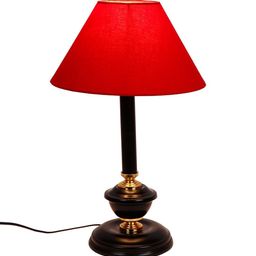 Devansh Red & Black Traditional Table Lamp with Shade image 4