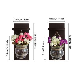 TIED RIBBONS Set of 2 Multicoloured Artificial Flowers With Planter image 2
