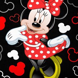 Kuber Industries Set Of 3 Black & Red Disney Both Side Printed Reversible Square Cushions image 2