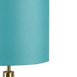 Grated Ginger Turquoise Blue & Grey Solid Handcrafted Buffet Table Lamp with Shade image 4