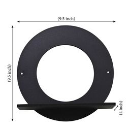 RANDOM Black Set of 4 Moon MDF Basic Wall Shelf image 4