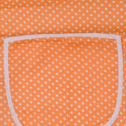 Kuber Industries Unisex Set of 3 Peach-Coloured & White Polka Dot Printed Aprons image 4