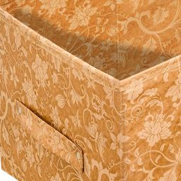 Kuber Industries Set Of 4 Beige Metallic Printed Shirt Stacker Organisers With Handles image 3