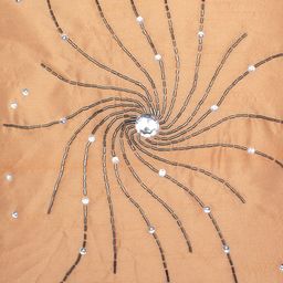 Alina decor Peach-Coloured Set of 2 Embellished Square Cushion Covers image 2