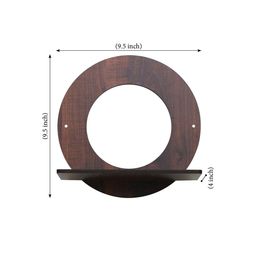 RANDOM Black Set of 4 Moon MDF Basic Wall Shelf image 2