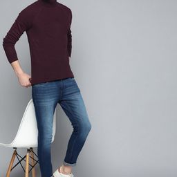 Mast & Harbour Men Burgundy Pullover-image-97