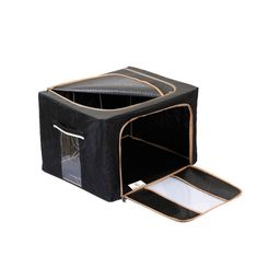 Kuber Industries Black Solid Foldable Stackable Container Organizer image 3