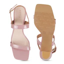 Metro Open Toe Block Heels With Backstrap image 5