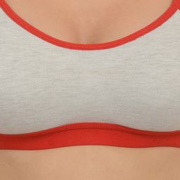 mod & shy Grey & Red Solid Non-Wired Non Padded Bralette Bra MS108M image 5