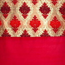 Alina decor Red & Beige Set of 2 Ethnic Motifs Square Cushion Covers image 4