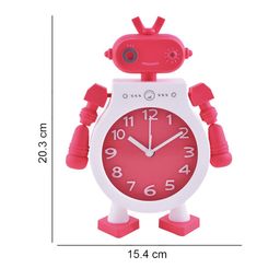 Archies Red Round Textured Robot Analogue Alarm Clock 20.3 cm X 15.4 cm image 2