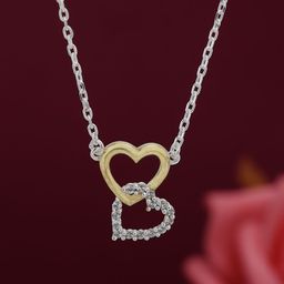 Carlton London Brass Rhodium-Plated Necklace-picture-54