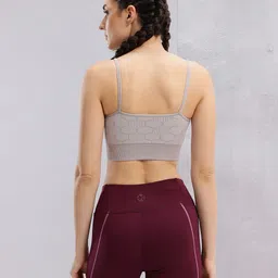 HRX by Hrithik Roshan Geometric Self Design Full Coverage Workout Bra image 3