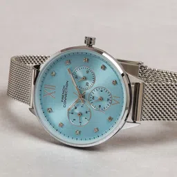 French Connection Women Embellished Dial & Stainless Steel Bracelet Style Straps Analogue Multi Function Watch-42