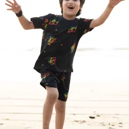 Nap Chief Kids Black & Yellow Disney Mickey & Friends Vibe Rasta Clothing Set-26
