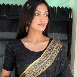 Bindigasm's Advi Self-Design Jacquard Zari Stretchable Saree Blouse-image-44