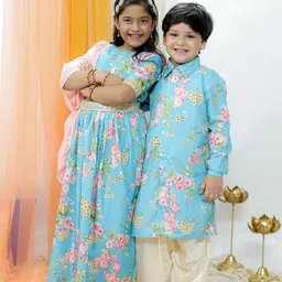 VASTRAMAY Girls Printed Ready To Wear Lehenga & Blouse With Dupatta-picture-33