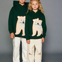 Cherry Crumble Kids Unisex Graphic Printed Hooded Sweatshirt-image-9