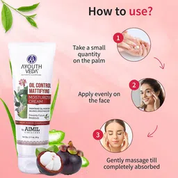 AYOUTHVEDA Set of 2 Oil Control Mattifying Moisturizer Cream - 60 g Each image 2