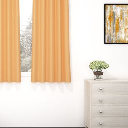 Story@home Mustard Faux Silk Black Out Window Curtain- 5 feet-image-37