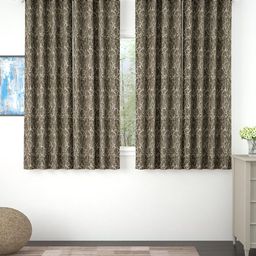 Story@home Set of 4 Room Brown Printed Darkening Window Curtain-image-42