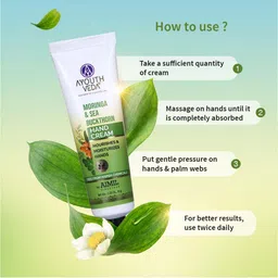 AYOUTHVEDA Nourishing & Moisturizing Moringa & Sea Buckthorn Hand Cream - 30g image 4