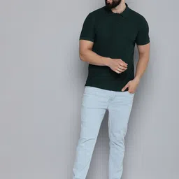 Mast & Harbour Men Polo Collar Antimicrobial T-shirt-picture-2