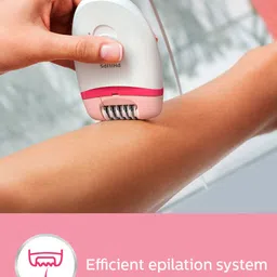 Philips Satinelle Epilator BRE245/00 Corded Compact with 2 Speed Setting-White image 3