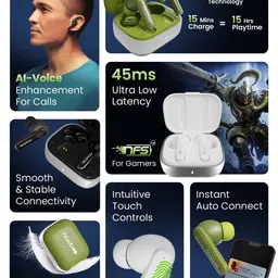 ACwO Wireless Earbuds With Quad Mic ENC & Digitial Display image 3