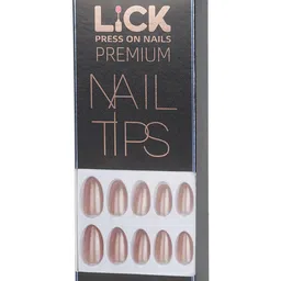 LICK 12 Pcs Pink Chromatic Acrylic Press on Nails With Application Kit-32