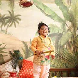 VASTRAMAY Boys Ethnic Printed Regular Kurta With Dhoti Pants-7