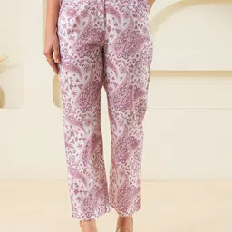 GULABOSITABO Women Ethnic Motifs Printed Original Cotton Trouser-image-91