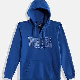 Allen Solly Junior Boys Typography Print Hooded Sweatshirt-image-84