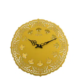 DIAMANTE A LA MODE Gold-Toned Traditional Round Wall Clock-image-48