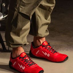 Campus Men Red PU Sneakers-7